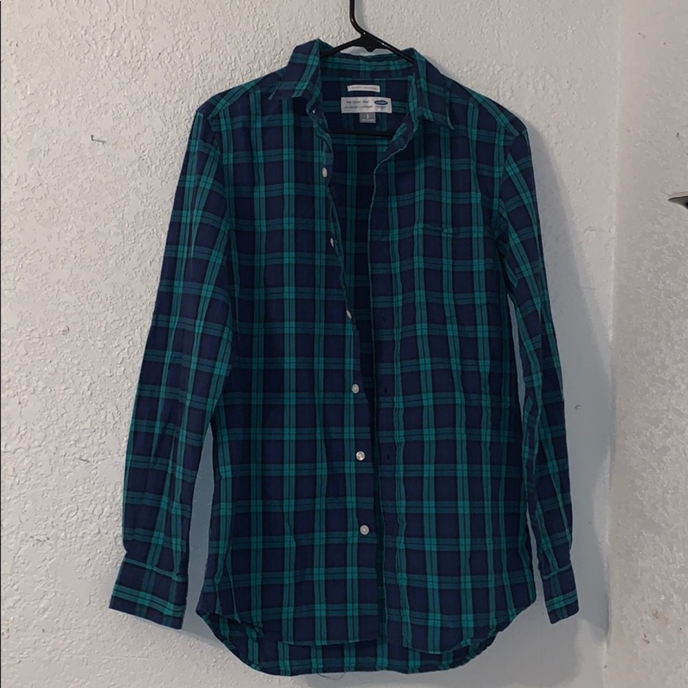 Blue And Green Old Navy Collared Shirt